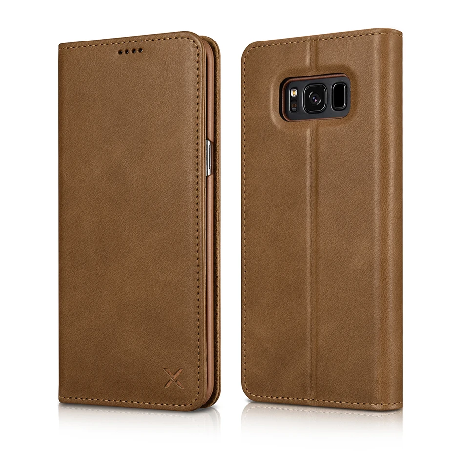 For Samsung Galaxy S8 S8 Plus Luxury Genuine Leather Magnetic Flip Wallet Case (10)