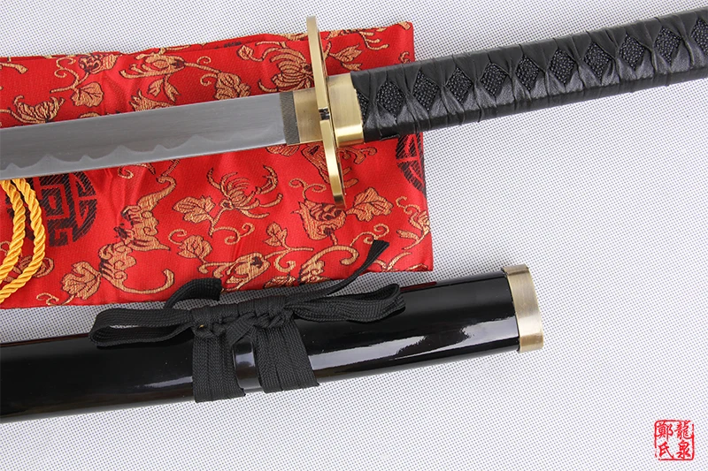 Japanese samurai Anime Bleach Sword Kamishiniyali Zanpakuto Comic Carbon Steel Black blade Katana Decorative Christmas Gift Prop