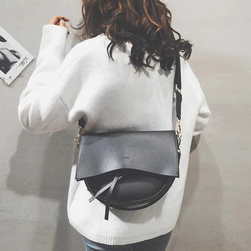 Goedkoop Europese Retro Fashion Tote bag 2019 Nieuwe Kwaliteit Zachte PU Lederen vrouwen Designer Luxe Handtas Toevallige Schouder tas