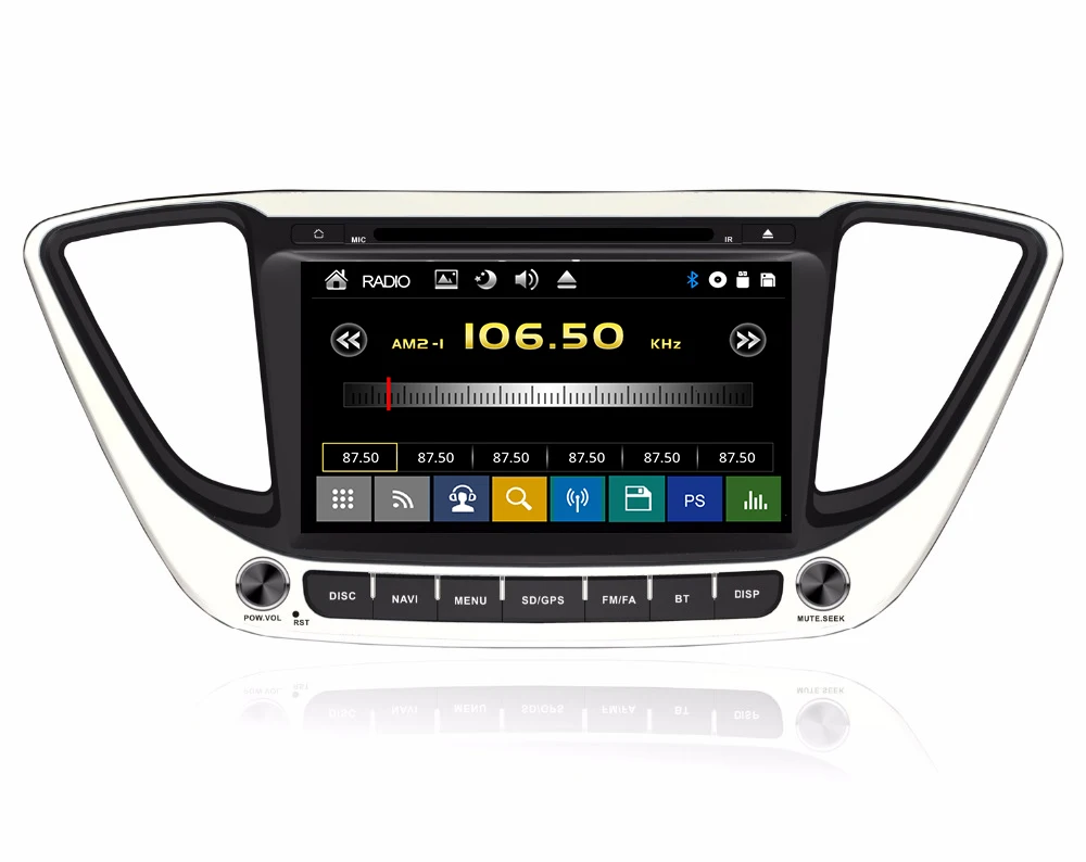 Clearance 8" in-dash Car DVD player with GPS navigation BT/TV USB SD AUX,audio Radio stereo,car multimedia headunit for Hyundai Verna 2016 1