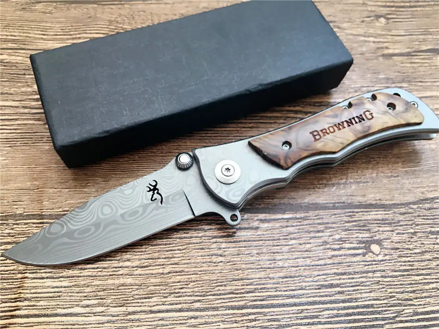 

MIKER damascus knives 339 folding knife 440C steel blade Camping Fishing diving hunting knifes Survival utility tools