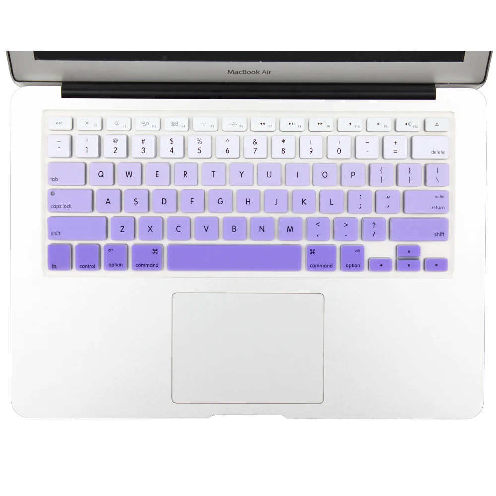 Американская версия градиентных цветов клавиатура чехол для macbook pro 13 ''15'' retina air 13 английский Радужный чехол клавиатура защита кожи - Цвет: 7