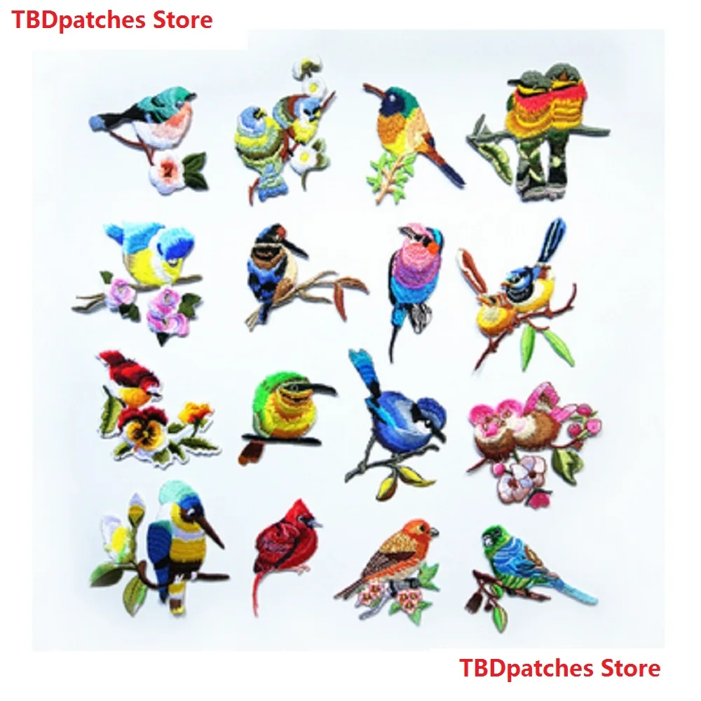 

1pcs Patch For Clothing Iron On Embroidered Appliques DIY Apparel Accessories Patches Pineapple Burger/bird patches