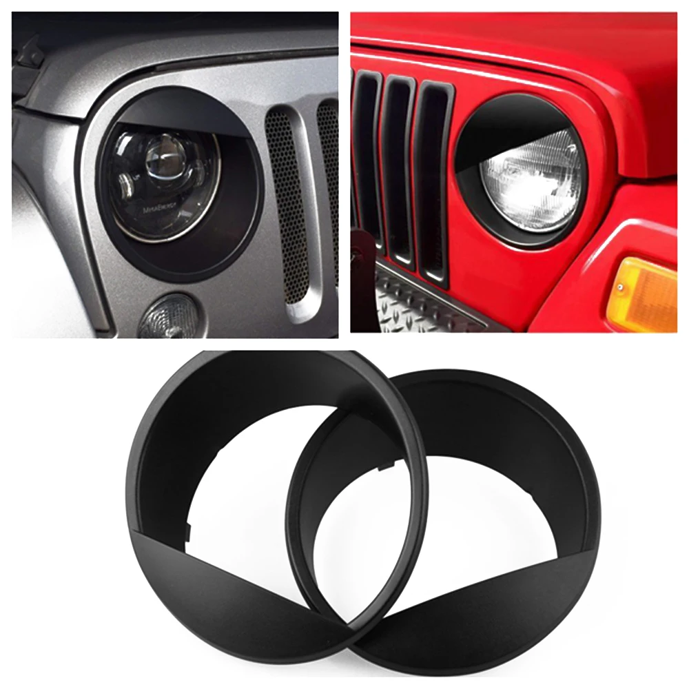 2 шт. ABS Bezels фары переднего света птица стиль Накладка для Jeep для Wrangler JK JKU для Rubicon Sahara 2007- накладка