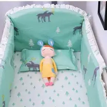 Промо-акция! 6 шт. лося детские постельные принадлежности Детская кроватка постельное белье детские постельные принадлежности Матрасы для детской кроватки(4 бампера+ простыня+ наволочка
