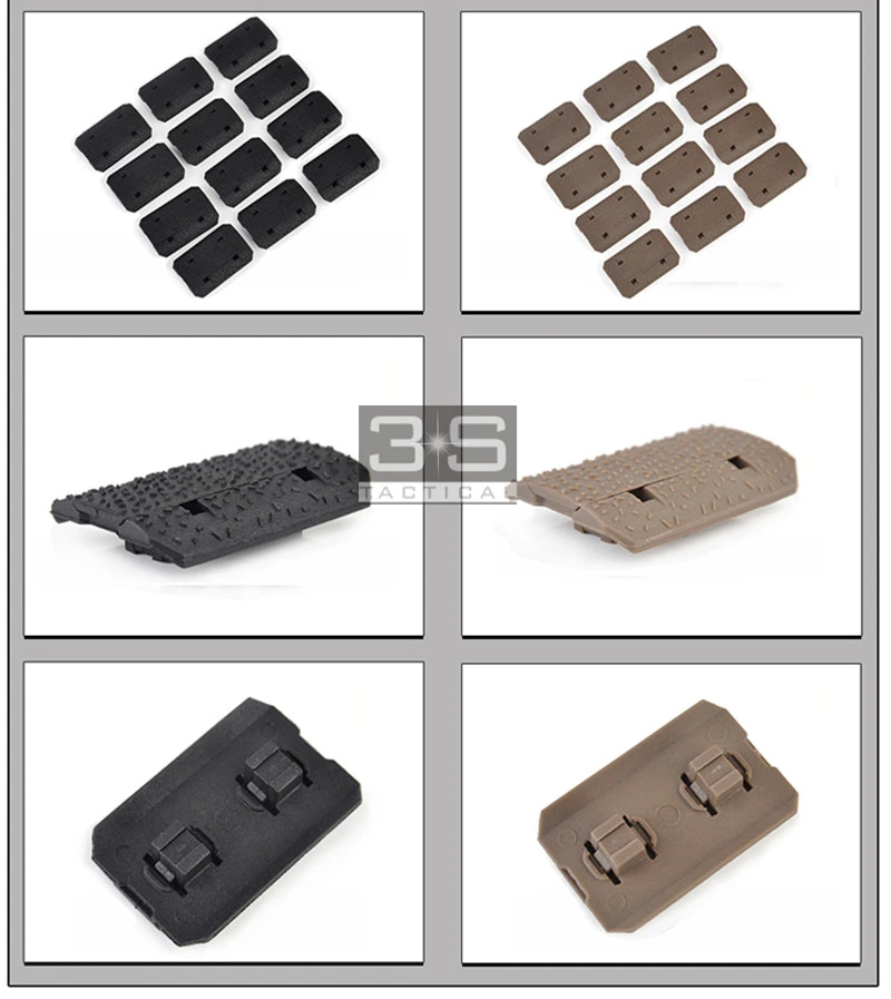 12PCS Tactical M-lok Rail Cover For Mlok Handguard Rail Mount M Lok Rail Picatinny 20mm Rail