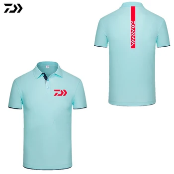 

Daiwa Fishing Men Tshirt Brand New Fishing Polo Tee Quick Dry Breathable Sports Outdoor Clothing Short Sleeve Top Fishing Tshirt