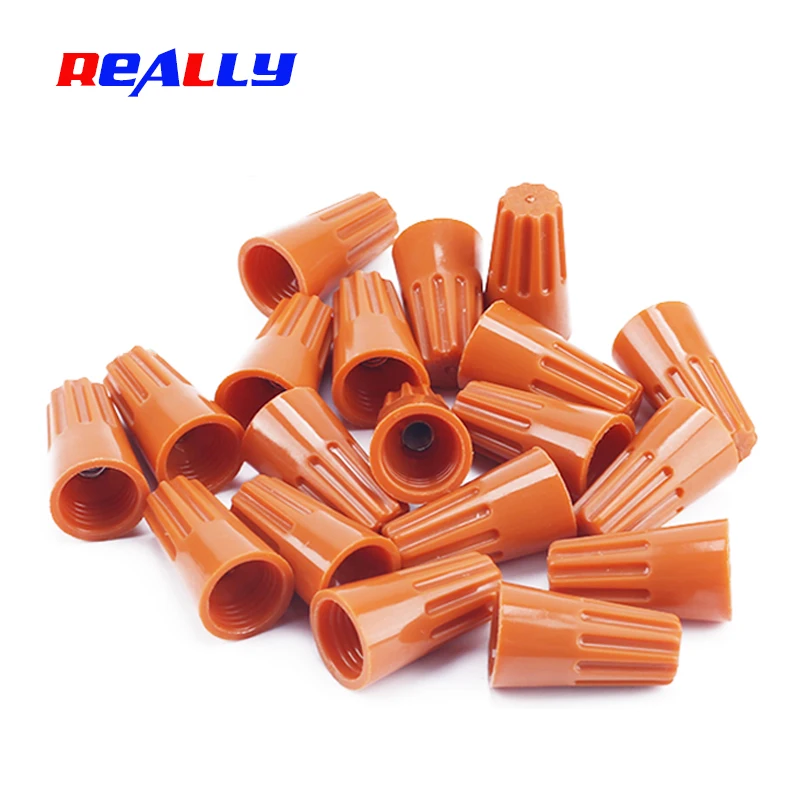 200 pcs Orange P1 Screw On Nuts Standard Type Twist On Barrel Wire Connectors