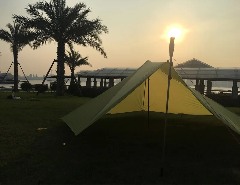 590G TrailStar Camping Tent Ultralight 1-2 Person Outdoor 20D Nylon Both Sides Silicon Pyramid shelter tent 3 Season Hiking7