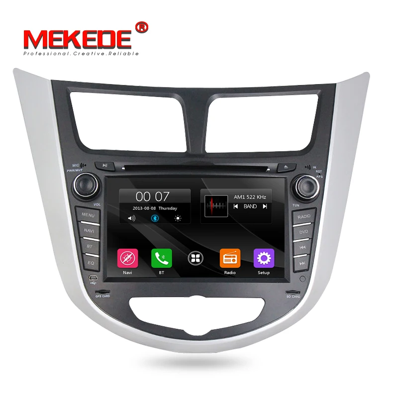 

Russian menu with Navitel map car dvd player for Hyundai Solaris accent Verna i25 With 3G Host Radio GPS Navigation BT TV 1080P
