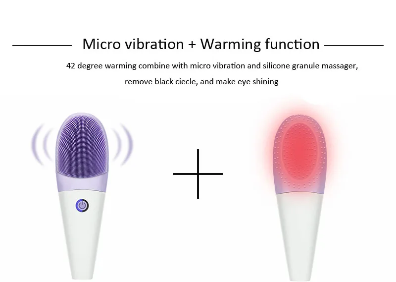 Электрическое отопление крем для лица против морщин и темных кругов под глазами Eyepouch усталость жидкость для снятия Sonic зубная щётка вибрации Силиконовые глаз лица чистящий массажер-щетка