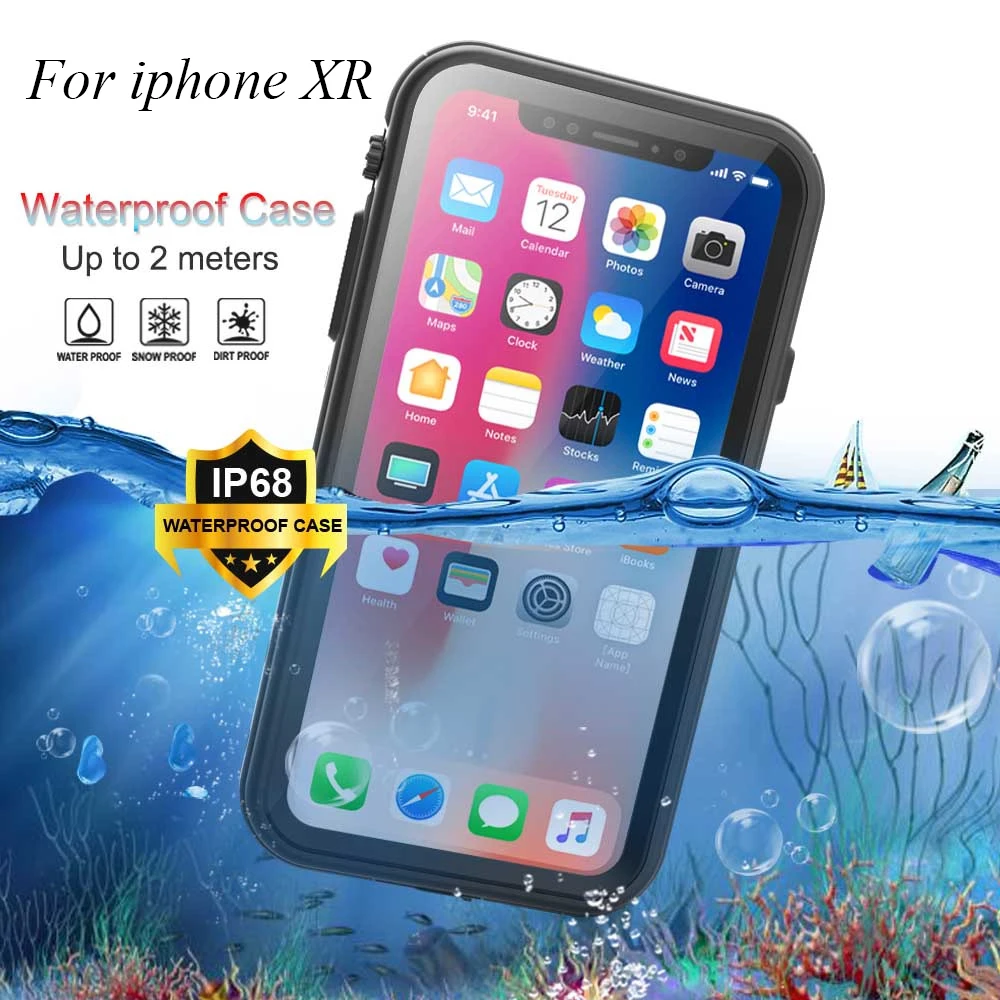 For iphone XR IP68 Waterproof Case for iphone XR 360 Full