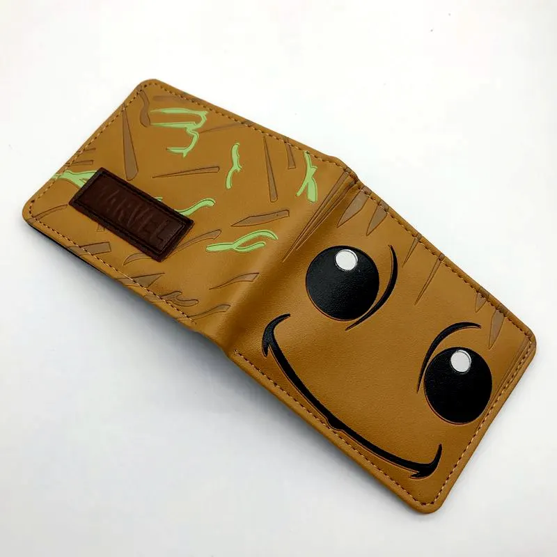 Новые комиксы Groot Bifold кошелек монеты кошелек стражи Галактики Телефон держатель для карт кошельки из ПВХ фильмы Поклонники мальчики девочки подарок - Цвет: Groot B