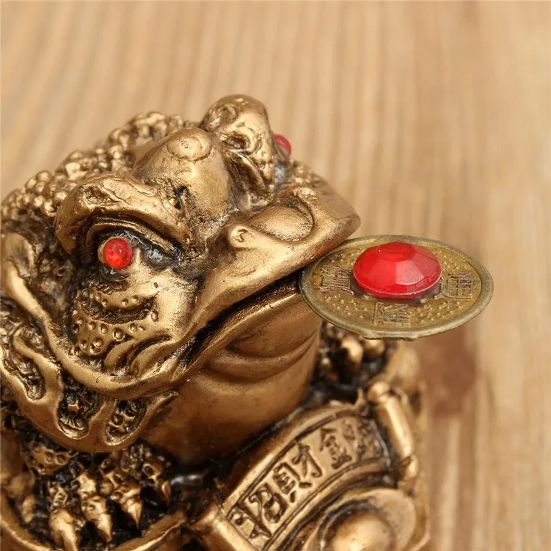 KiWarm традиционная жаба счастливые деньги подарки для дома золотой цвет фэн-шуй китайское украшение из монет богатство статуя украшение орнамент