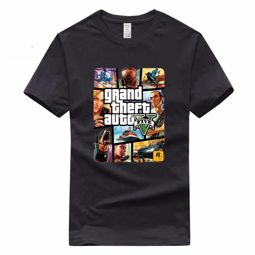 Игра Gta 5 хлопковые футболки Grand Theft Auto футболка Camisetas Hombre Gta Vice City футболка Homme GMT005