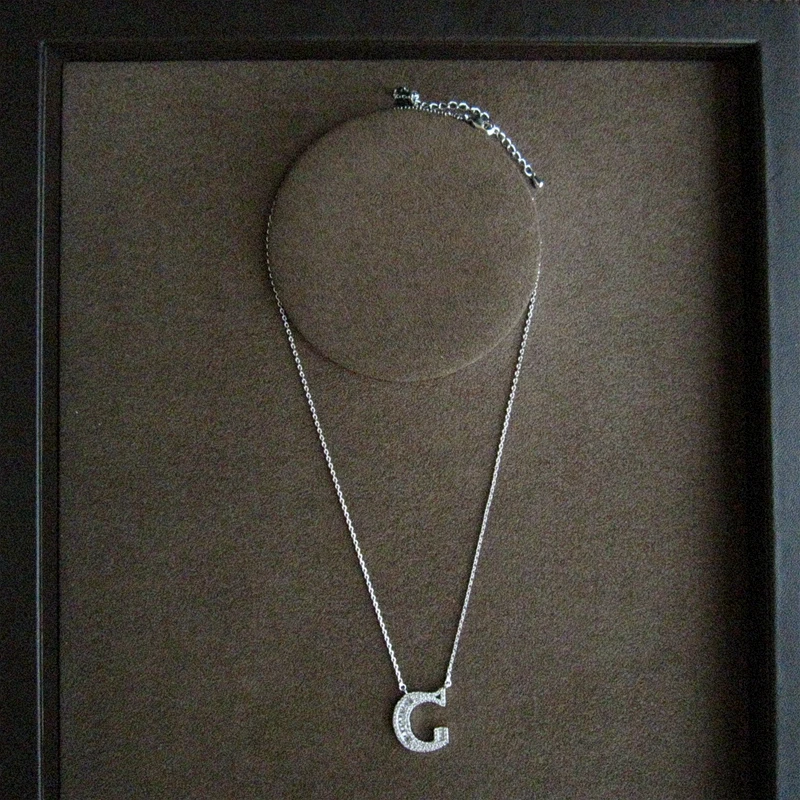 

Fashion AAA cubic zirconia letter G pendant necklace for lady,women's stunning jewelry cute&sweet