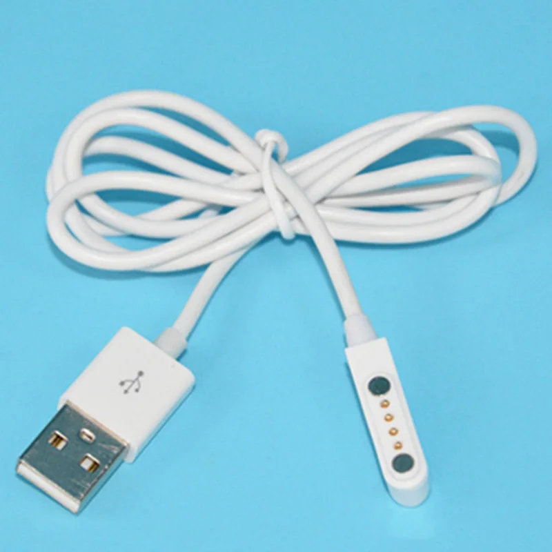 

USB 2.0 Male To 4 Pin Pogo Power Charger Cable Magnetic Charger Cable Cord For Smart Watch For Bluetooth Headset Computer