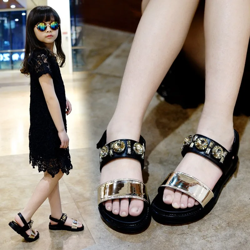 Girls Rhinestone Sandals (1)