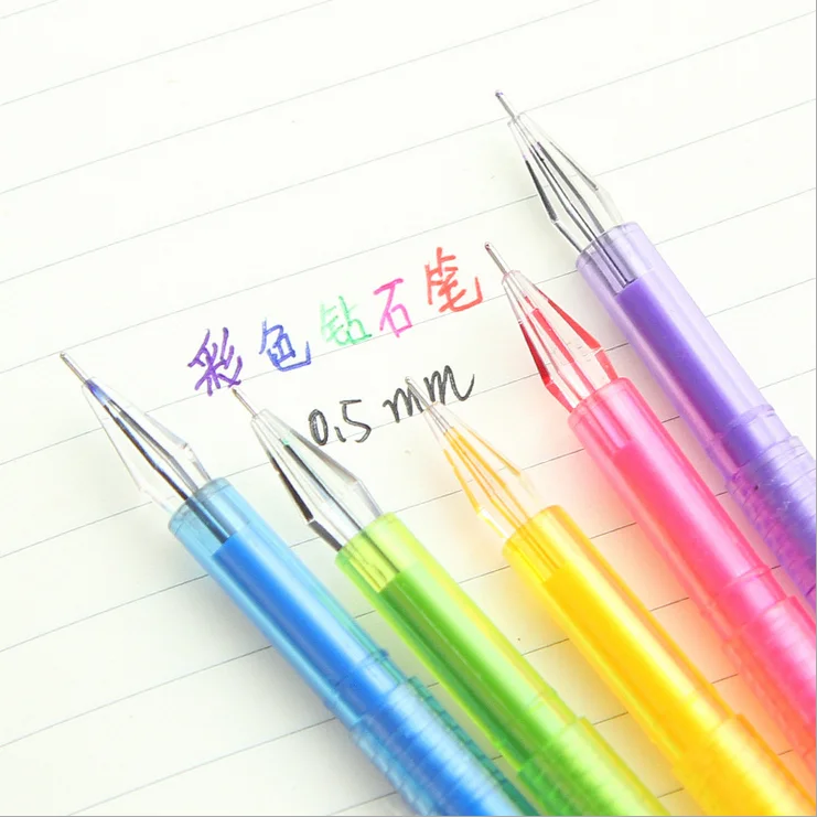 Новинка, 1 шт, 0,5 мм, цветная гелевая ручка для школы, офиса, покраски, принадлежности для студентов, рекламные подарки, креативная тонкая кристальная ручка