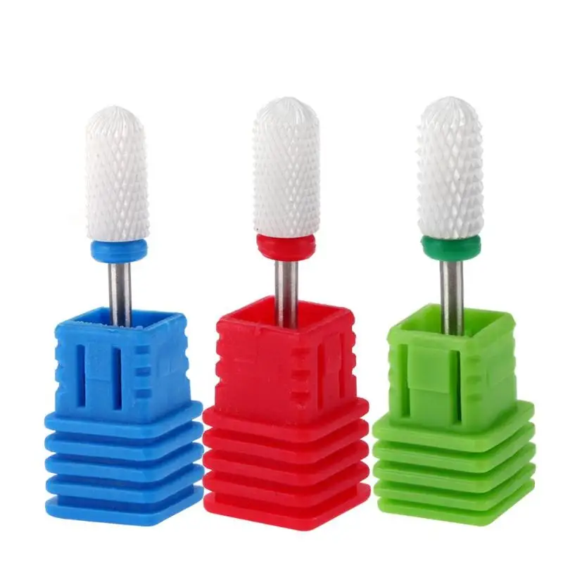 

3 Colors Hot Ceramic Nail Drill Bit For Electric Manicure Machine Accessories Nail Art Tools Electric Manicure Cutter Nail Files