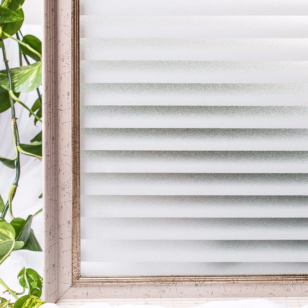

Blinds patterned Frosted 3D Window Films Static Cling Self adhesive Privacy Glass Stickers Raamfolie glass film