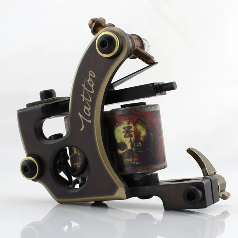 

Copper Handmade Tattoo Shader Machine Dual 12Wrap Coils for Tattoo Gun Supplies#PM053