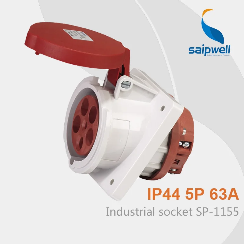 

Saipwell IP44 Waterproof Socket Outlet 5 pin Plug And Socket Electronic Socket SP-1151 High Quality