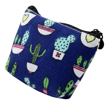 

Cactus Canvas Coin Purses Women Small Wallet Change Purse Child Girl Mini Zipper Pocket Bag Key Card Coin Holder Pouch