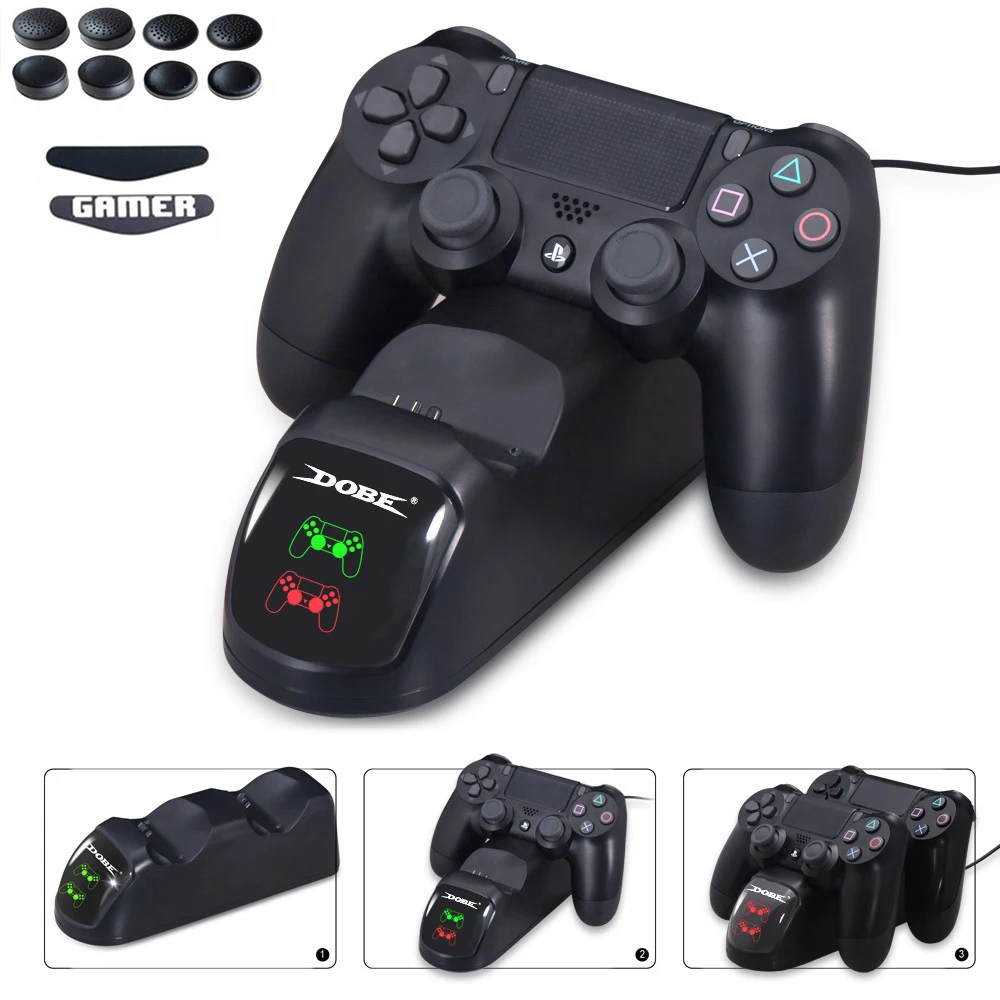 PS4 Dual USB Controller Charger Charging Dock Station LED Display Stand