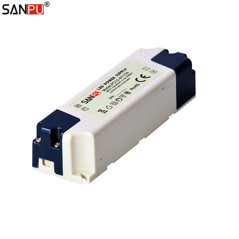SANPU SMPS 24v 12w Светодиодный драйвер 0.5a переключатель постоянного напряжения