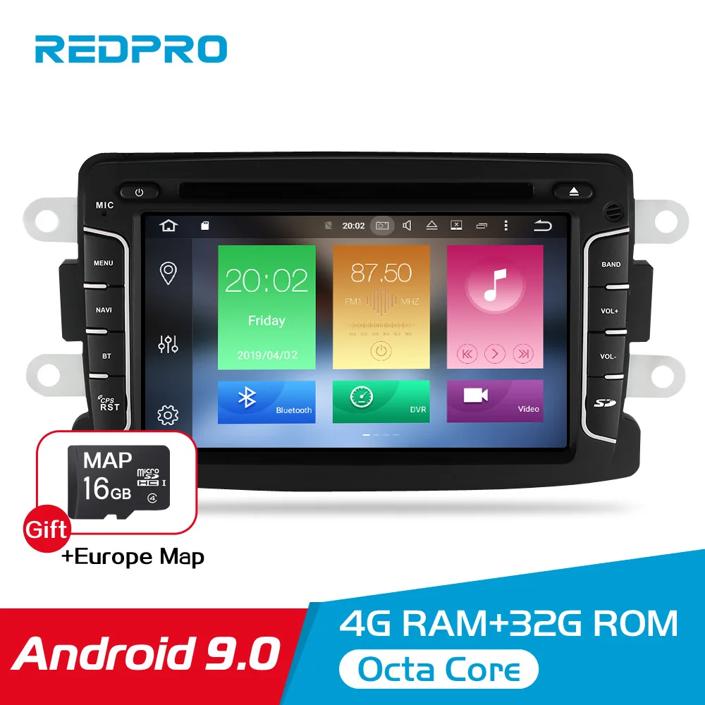 

7" Android 9.0 Car DVD GPS Multimedia For Renault Duster Sandero Dacia LADA Xray 2 Logan 2014-2016 Radio Video Navigation Player