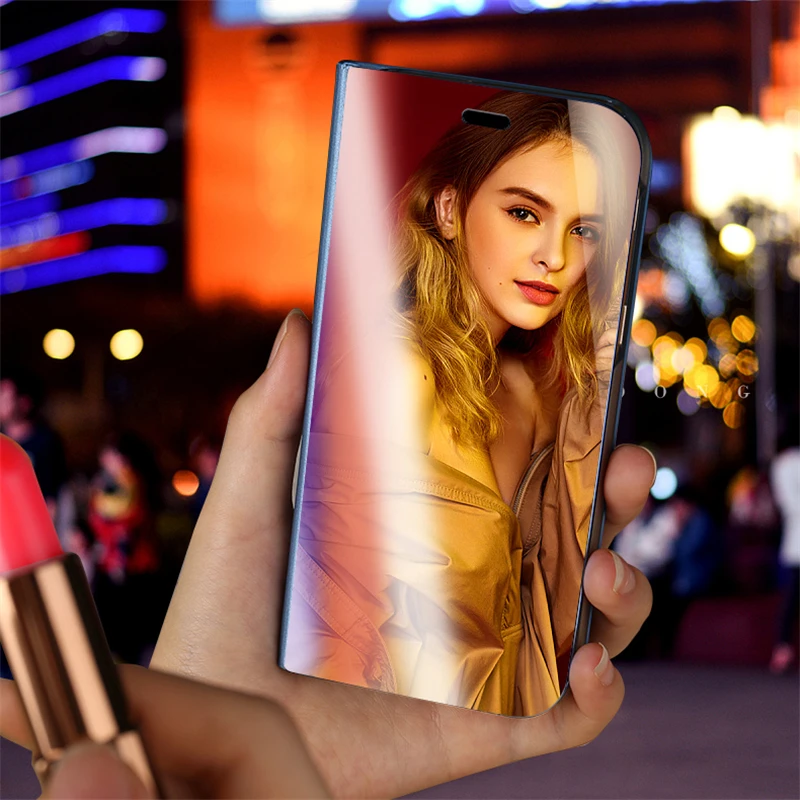 Прозрачный зеркальный смарт чехол для Sony Xperia XZ3 XZ 3 подставка откидные кожаные