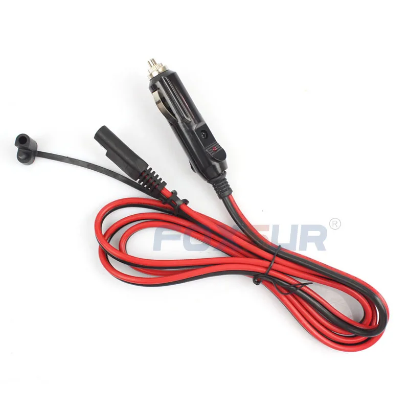 

FOXSUR 150cm 12V SAE to Cigarette Lighter plug Extension Cable Heavy Duty Cord with Quick Release Adapter Car Charge cable