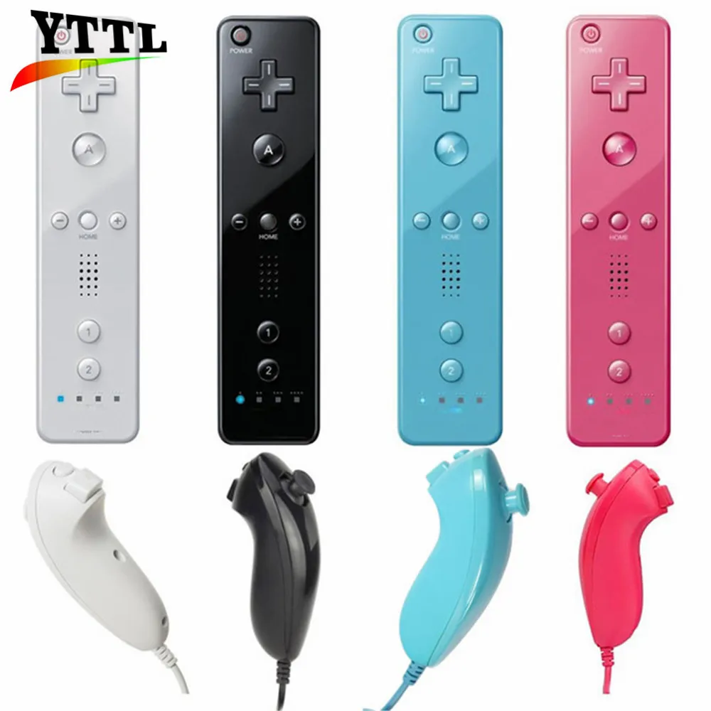 20 шт./лот пульт ДУ и Nunchuk контроллер комбо Встроенный MOTION PLUS для wii контроллер MotionPlus с силиконовый чехол