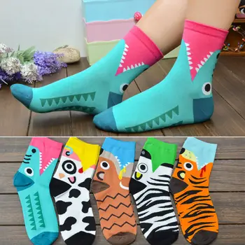 

Newly Women Lady Adult 3D Cartoon Animals Cotton Socks Mid-calf Length Socks