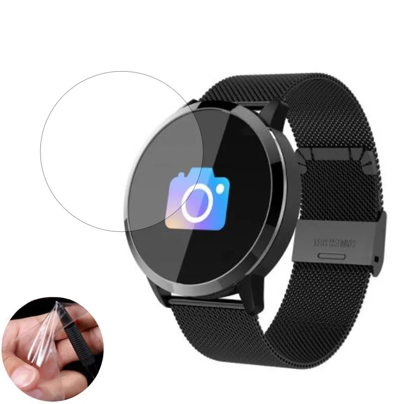 

Clear Protective Film Guard Protection For Q8 Bluetooth Fitness Smart Watch Smartwatch Screen Protector Cover Not Tempered Glass