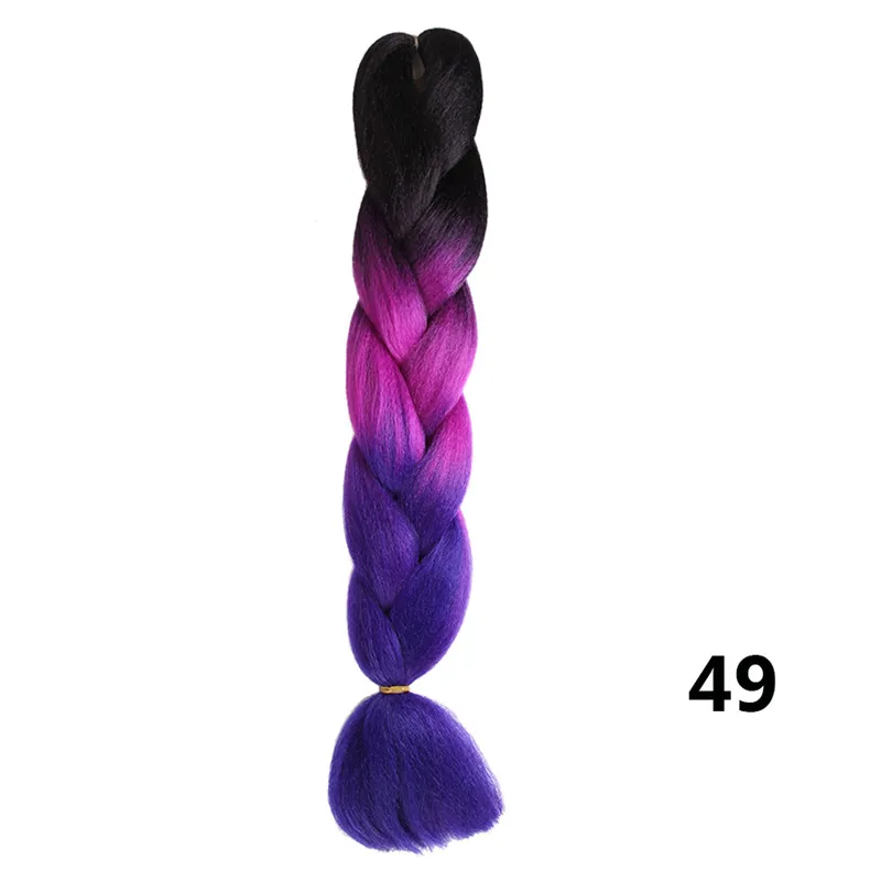 Sambraid jumbo косы ombre канекалон 24 inch плетение волос для вязания канекалон крючком косы синтетических крючком волос 100g - Цвет: #4