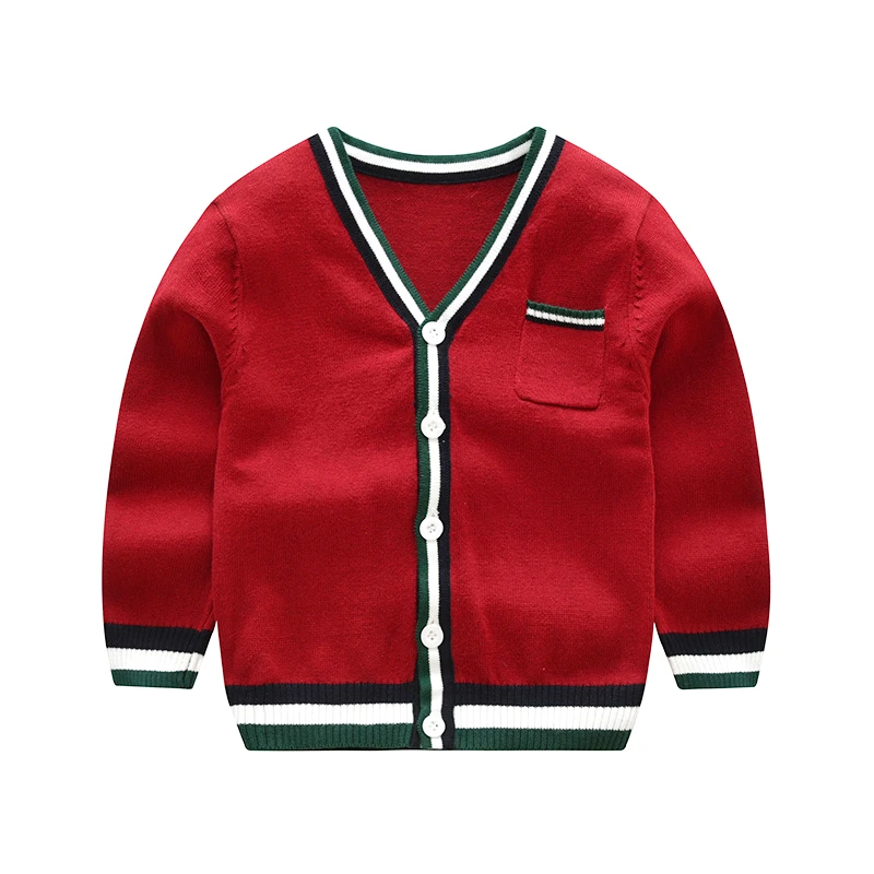 

Vinnytido Boy Knitting Cardigan 100% Cotton Boys Sweaters Single Breasted Knitted Cardigan Kids Clothing