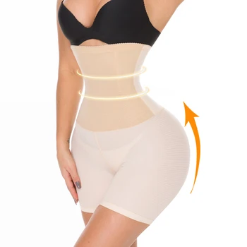 

NINGMI Sexy Butt Lifter for Women Bodysuit Hi Waist Trainer Tummy Control Panties Slimming Underwear Body Shaper Short Shapewear