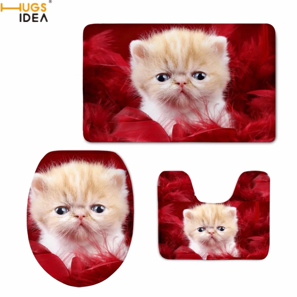 Buy HUGSIDEA Kawaii 3D Persian Cat Kitty Print Toilet
