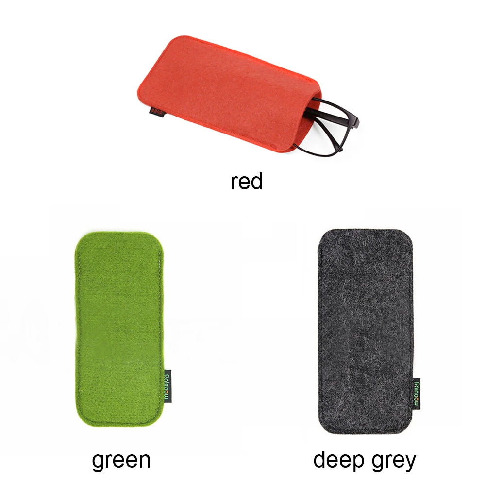 

1 PC Brief Glasses Case Soft Chemical Fiber Felt Cloth Sunglasses Bag Glasses Pouch Red/Green/Deep Gray Eyewear Accessories