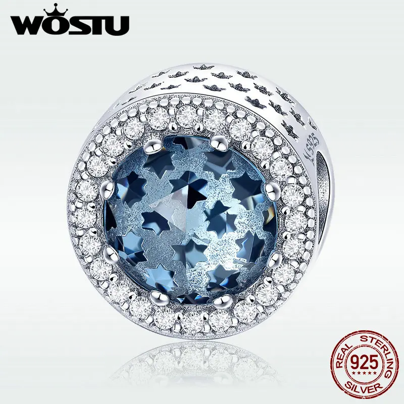 WOSTU 2019 хит продаж Стерлинговое Серебро 925 пробы Сияющие Шарм в виде сердец бусины