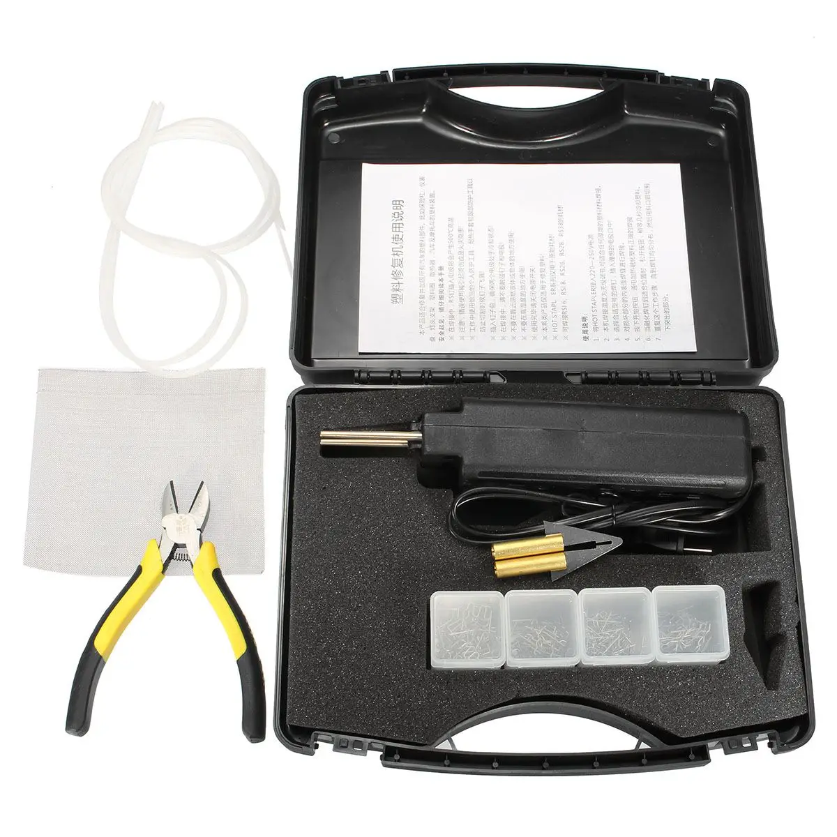 

Car Auto Tool Hot Stapler Plastic Repair Kit Bumper for Fender Fairing Weld
