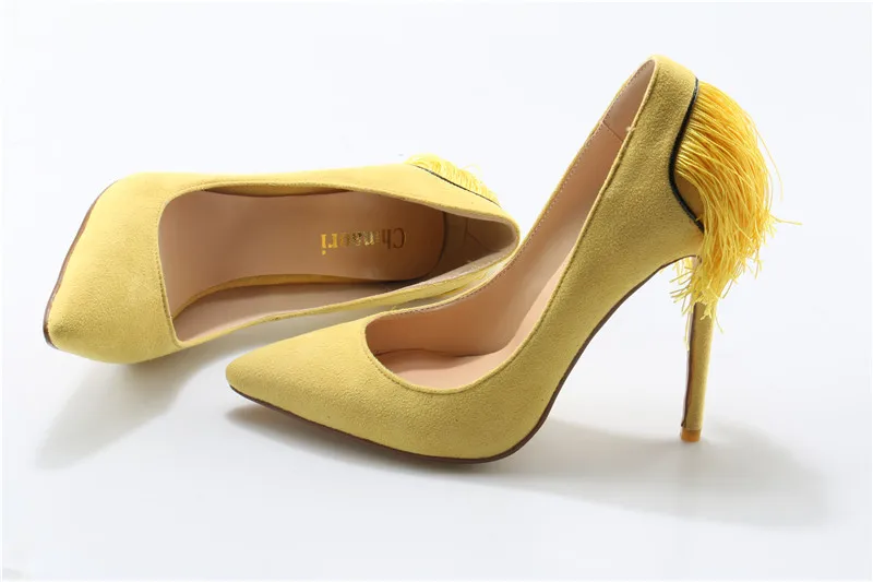 high heels with tassels