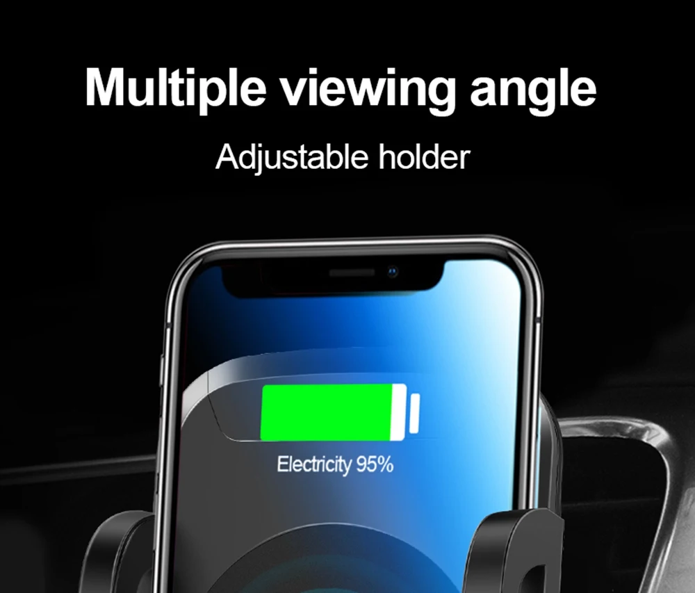 TOMKAS Holder For Phone in Car Qi Wireless Charger For iPhone X 8 Plus Mobile Phone Support Car Phone Holder For Samsung S9 S8