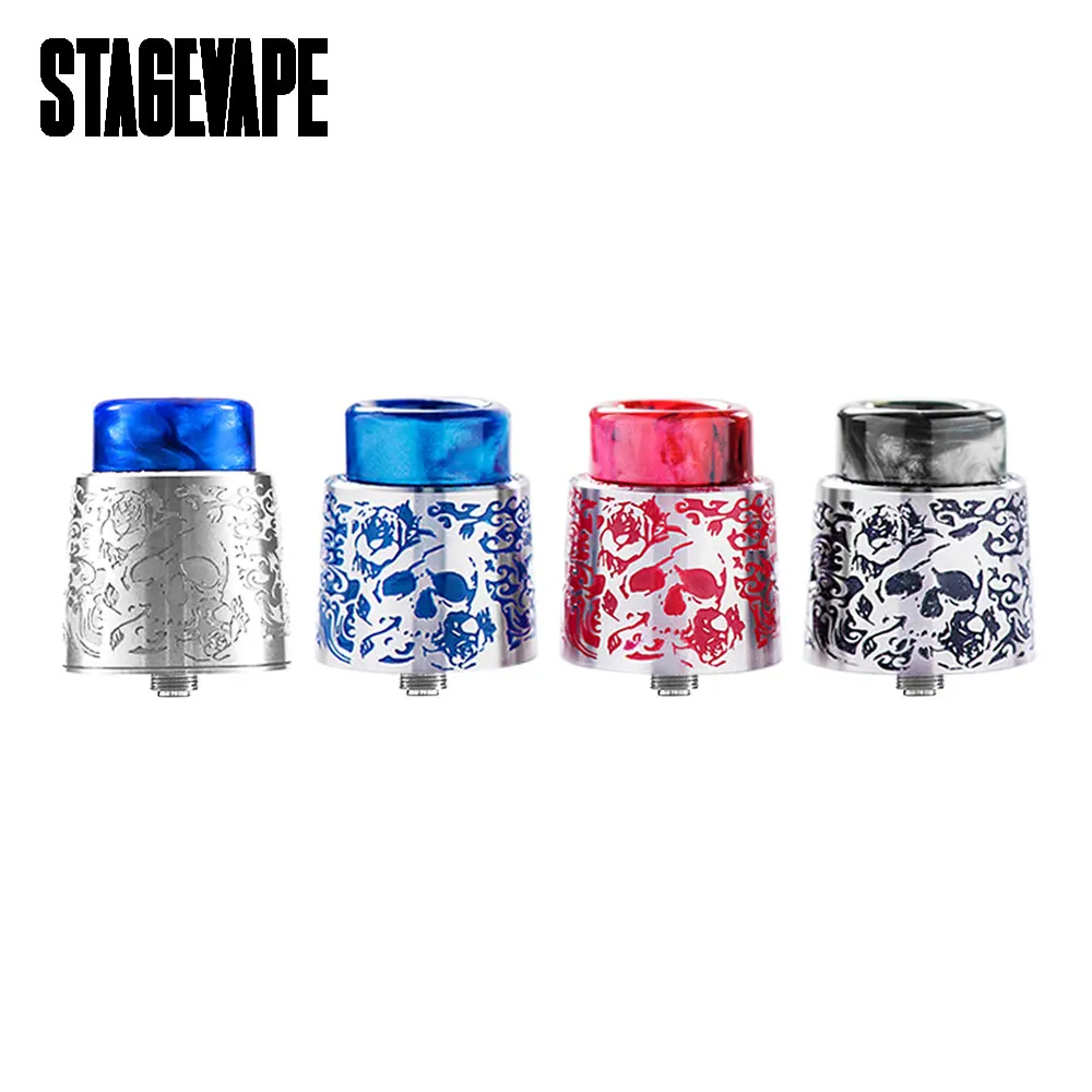 

New Original StageVape Venus RDA Tank with 24mm Diameter & 810 Resin Drip Tip & BF Pin for Bottom Feeding Squonk MODs Vape Tank