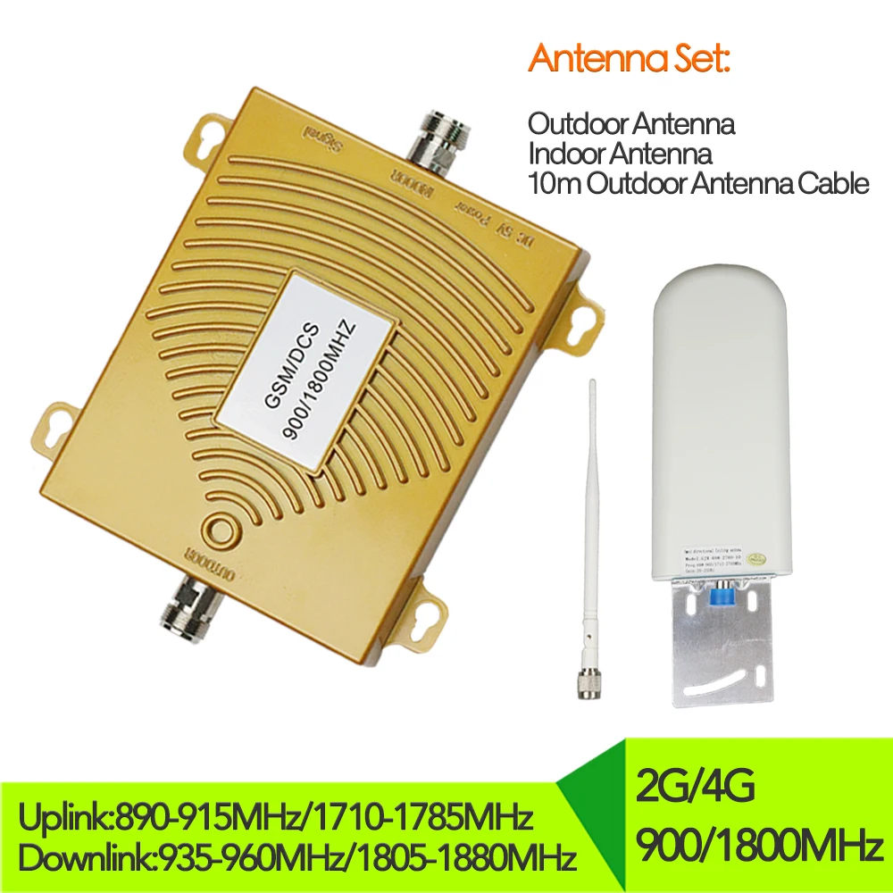 

2g 4g Cellphone Signal Amplifier GSM 900mhz DCS 1800mhz Dual Band Repetidor Celular Mobile Phone Repeater 4g signal booster set