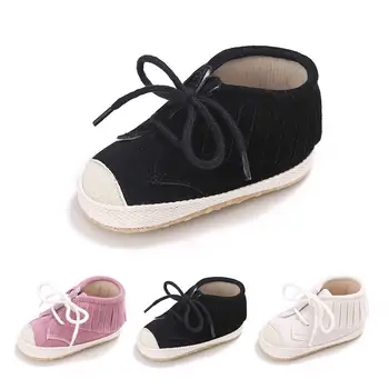 

WONBO Newborn Baby Shoes Classic Casual Sneakers Low Top Boots Fringe Fashion Solid Infant Toddler Soft Soled Shoe