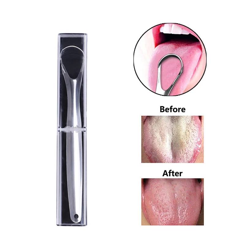 1PC Stainless Steel Tongue Scraper Tongue Brush Cleaner Keep Fresh Breath Tongue Scraper For Oral Care Oral Hygiene