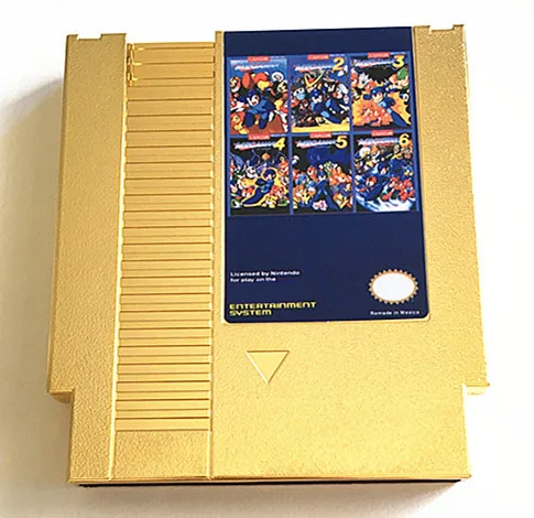 

MegaMan1-6 RockMan1-6 73in1 NTSC&PAL Games, English&Japanese 72 Pins game Cartridge for NES Replacement Shell, Free Dust Sleeve